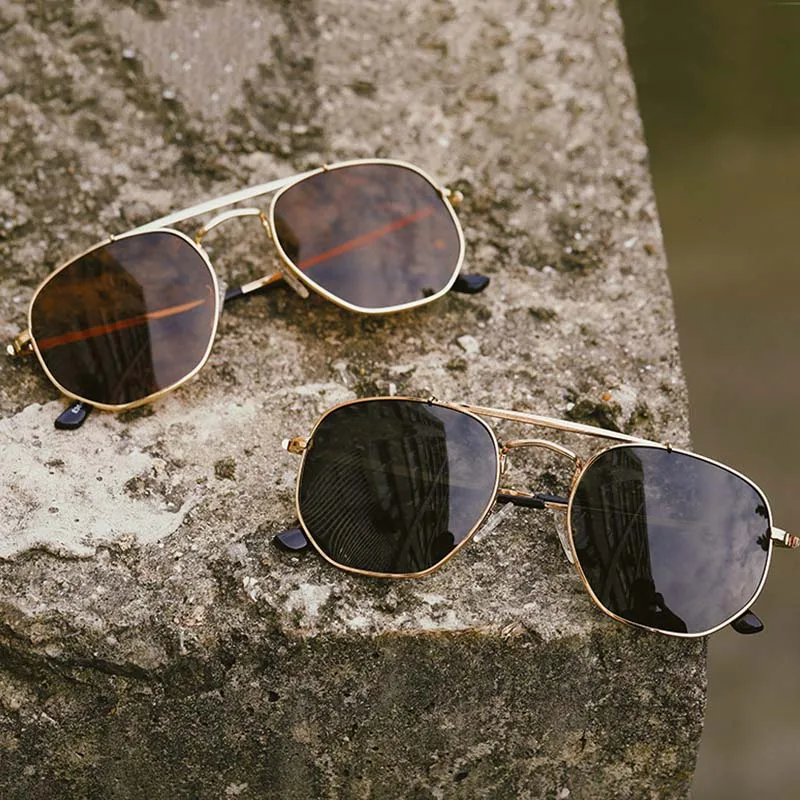 Classic Men Polarized Sunglasses Man Vintage Metal Frame Design Sunglass Woman for Outdoor Fishing Pilot Driving Eyewear UV400