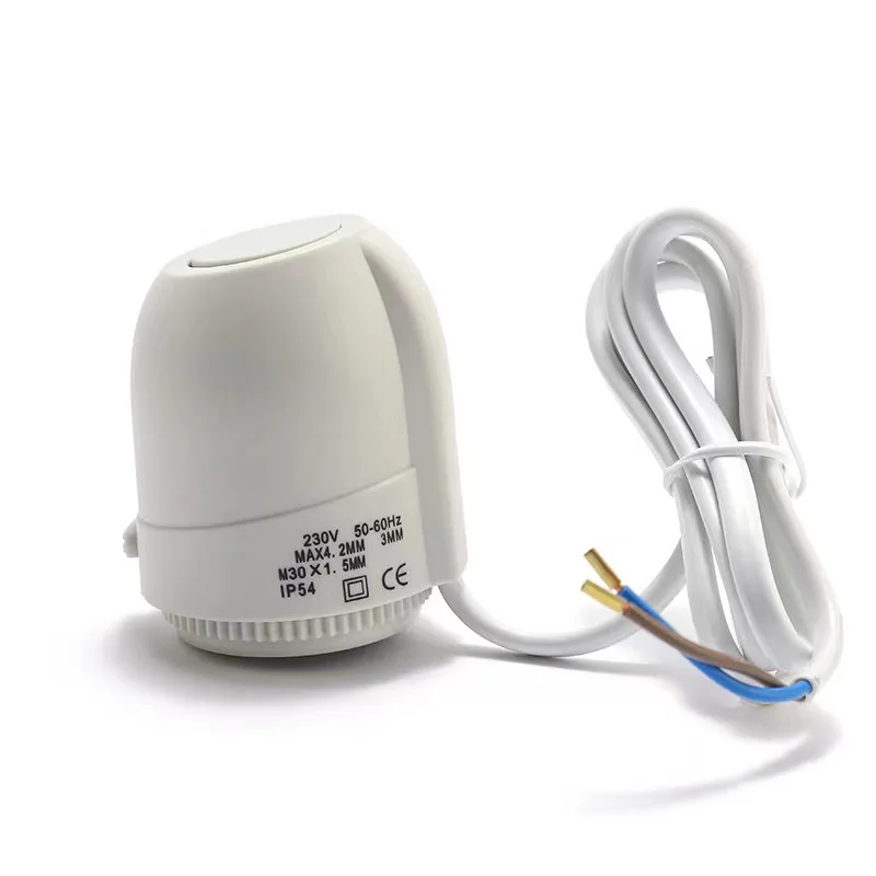 Válvula atuadora térmica elétrica normalmente aberta, 24v, 230v, sem nc, para coletor, sala radiante, aquecimento por piso radiante, eletrorotermico