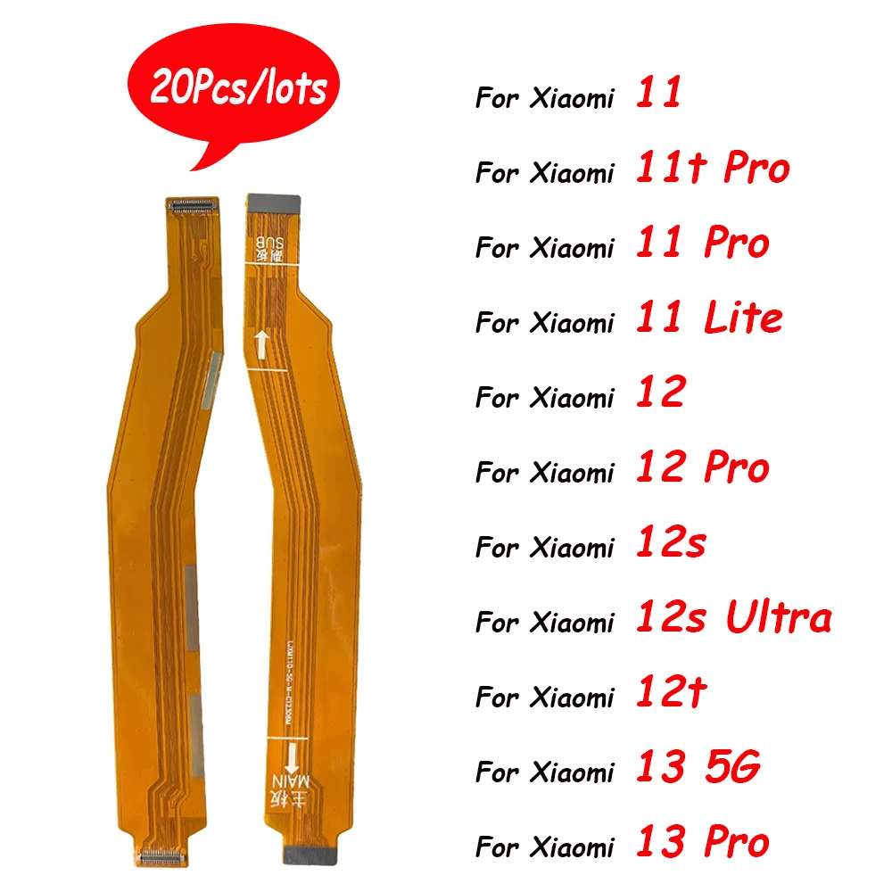 

20Pcs, LCD Motherboard Connector Flex Cable For Xiaomi 13 12S Ultra 11T 11 Lite Pro Mainboard LCD Display Connector Ribbon
