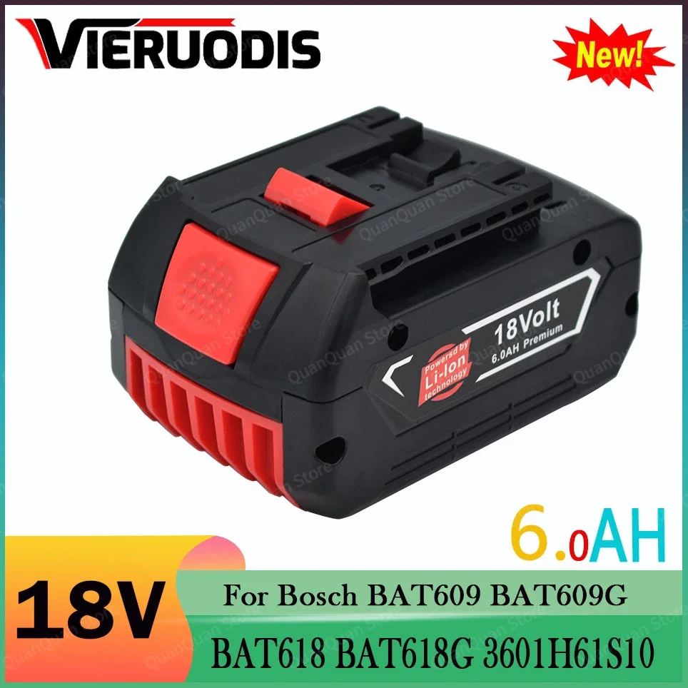 

For BOSCH 18V 6.0Ah LITHIUM-ION BATTERY GBA 18V Professional GBA GSR GSB BAT609 High-Performance Rechargeable Battery