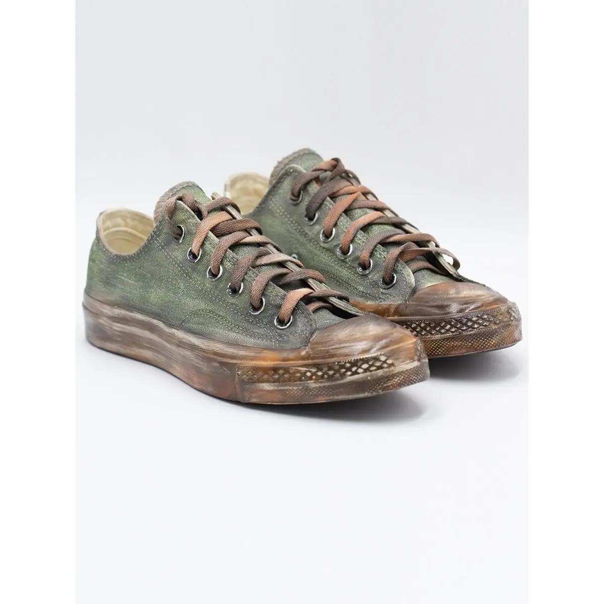 

2025 Handmade Vintage Low-Top Canvas Shoes Retro Industrial Style Sneakers Vulcanized Hand-Painted Board Shoes