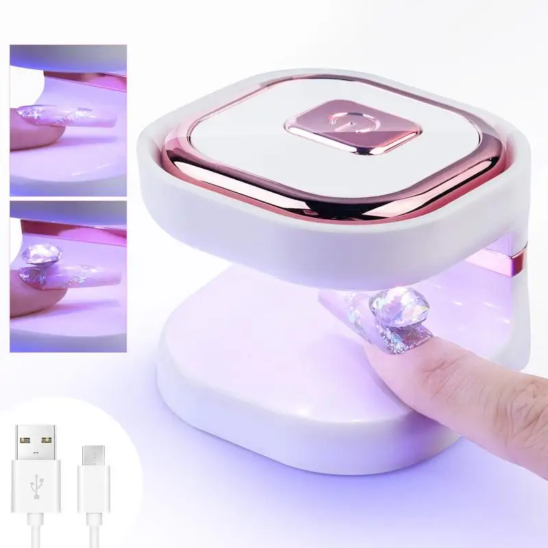 

6W Square Mini Nail Fast Dryer UV LED USB Lamp Manicure Machine Single Finger Nail Art Tool Gel Curing With USB