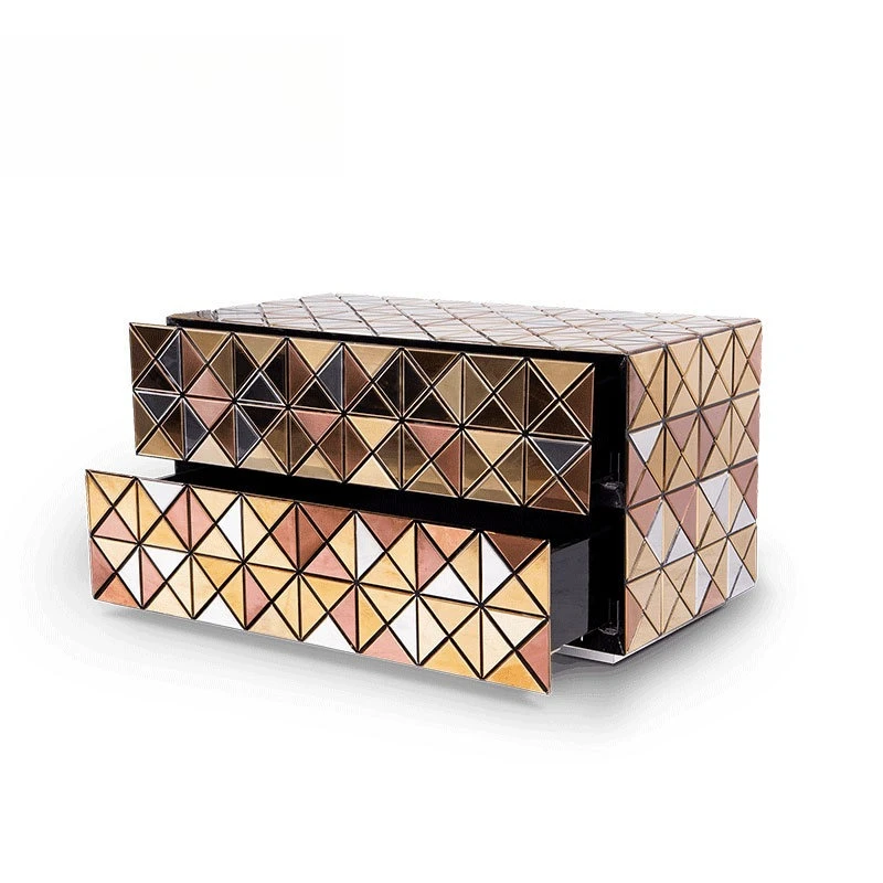 Nachttisch mit Doppelschublade und Stauraum