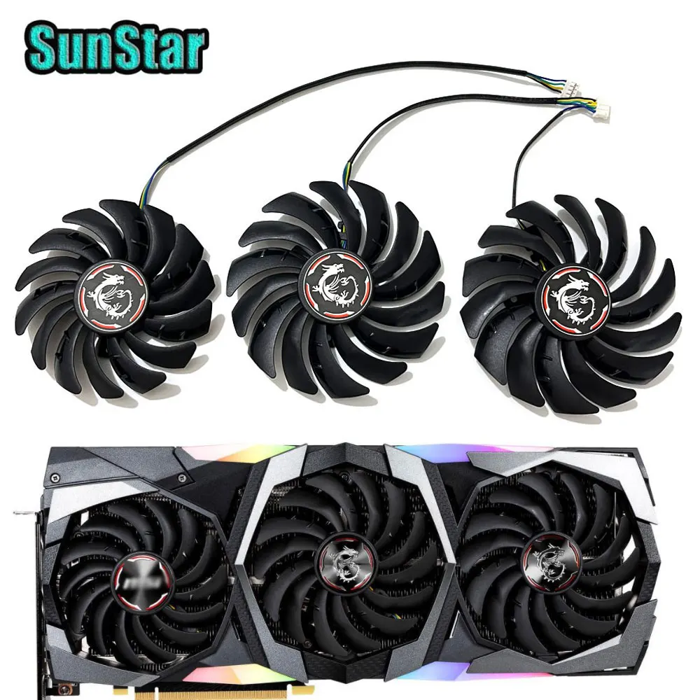 

НОВЫЙ охлаждающий вентилятор графического процессора RTX 2080 PLD09210S12HH PLD10010S12HH для MSI RTX 2070 2080 SUPER 2080 Ti GAMING X TRIO