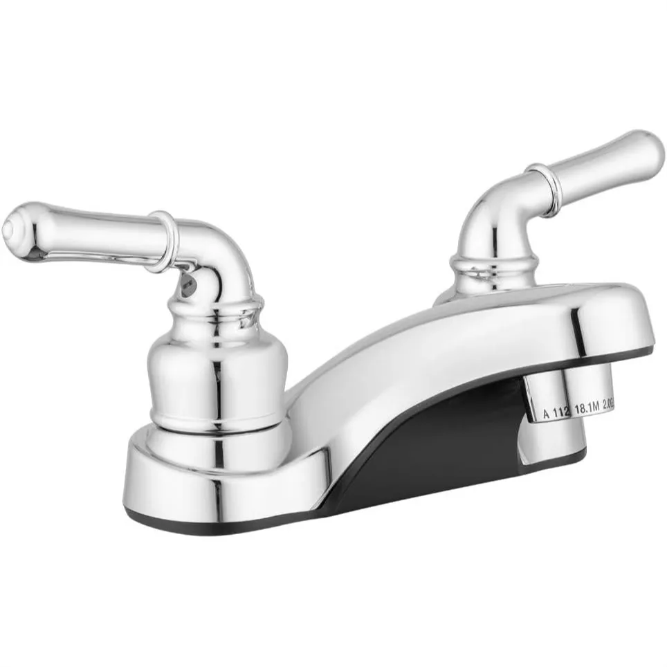 

Bathroom Sink Faucet with Dual Handles, Chrome Arc Spout for 2-Hole Sink, Easy DIY Installation
