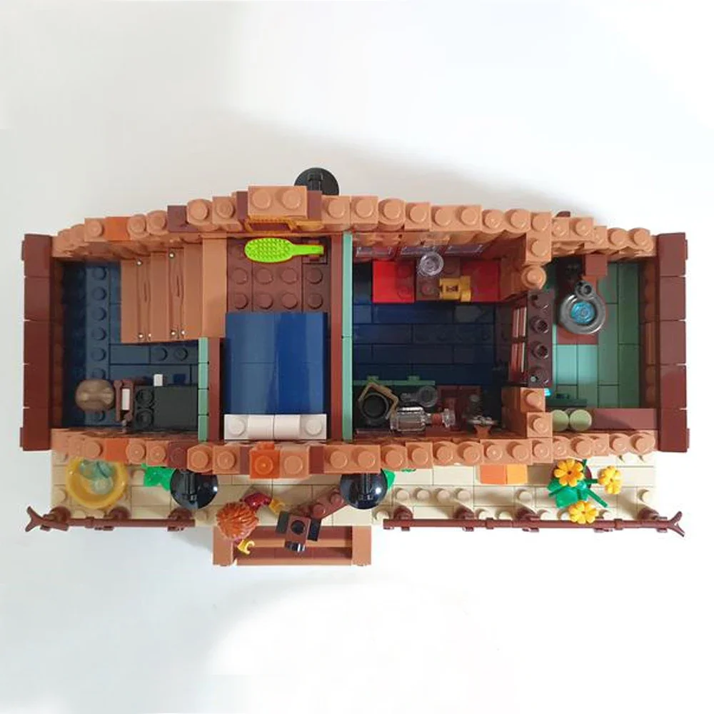 Gobricks MOC Forest Cabin Villa Architecture Building Blocks Model Forest Unique House Bricks Toys for Children Birthday Gifts