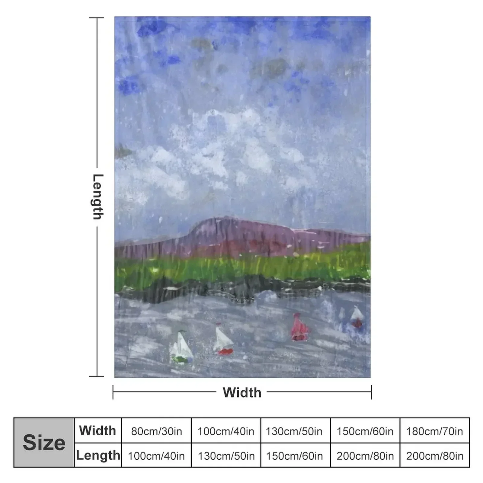Layered Gelliprint of Trearddur Bay - 1 Throw Blanket Beach Luxury Kid'S Plaid For Decorative Sofa Blankets