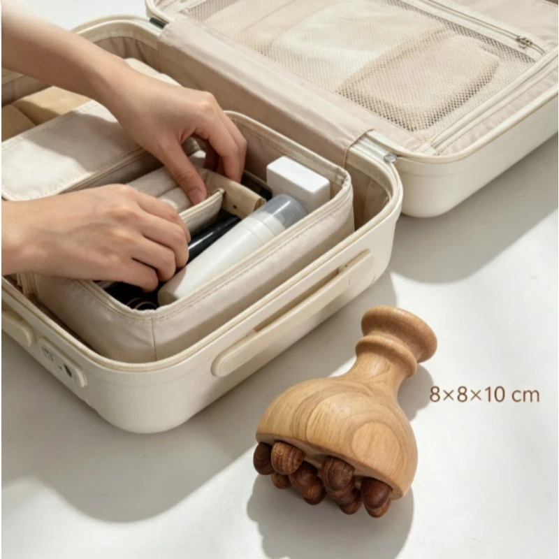 1Pc Natural Wood Mushroom Massage Cup Wood Therapy Anti‑Cellulite Massager for Body Sculpting Shaping