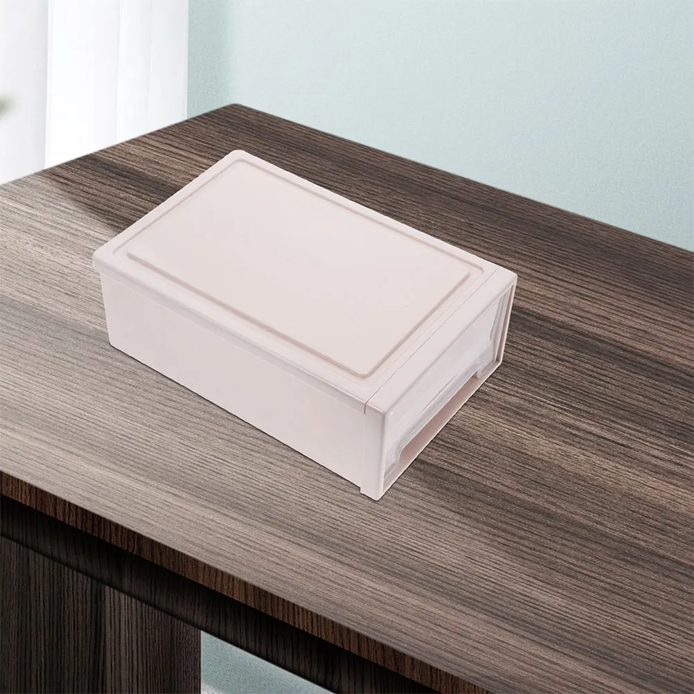 

2 Pcs Stationery Small Drawer Storage Box Office Plastic Makeup Organizer for Vanity