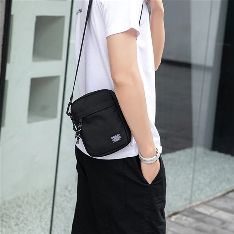 Men Shoulder Bags Trendy Diagonal Backpack Chest Bag Multifunctional Lightweight  Mini Casual Fashion Mobile Phone Waist Pack