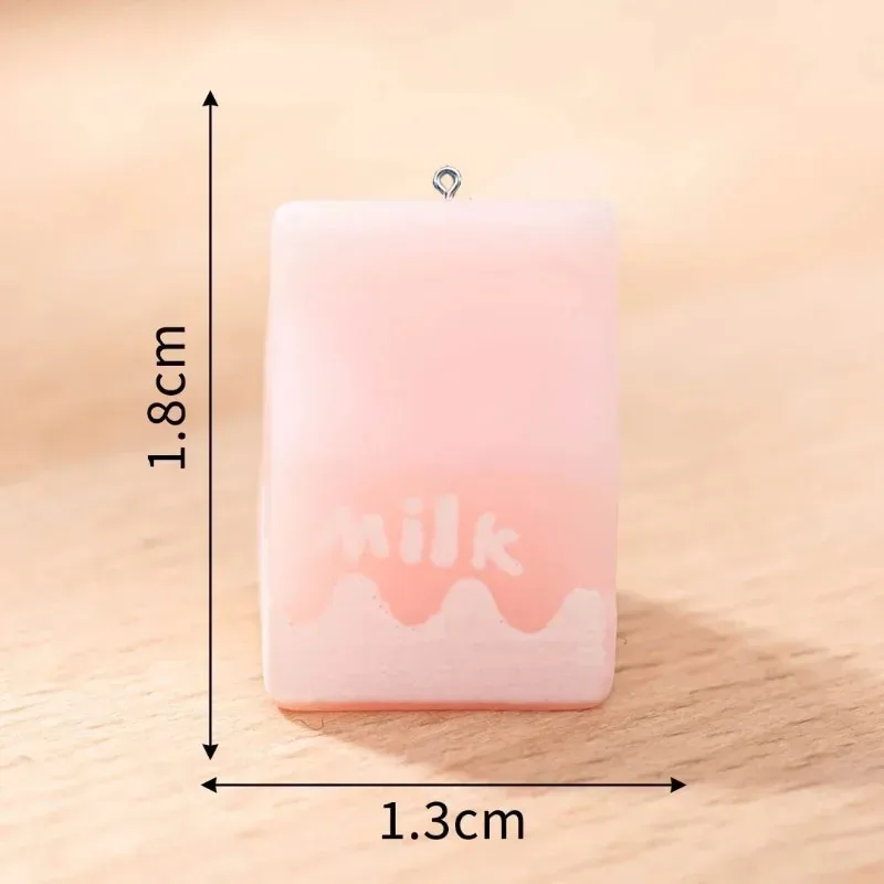 10Pcs Tiny Simulation Milk Bottle Resin Charms Mini Pendants For DIY Earrings Necklaces Bracelets Handmade Jewelry