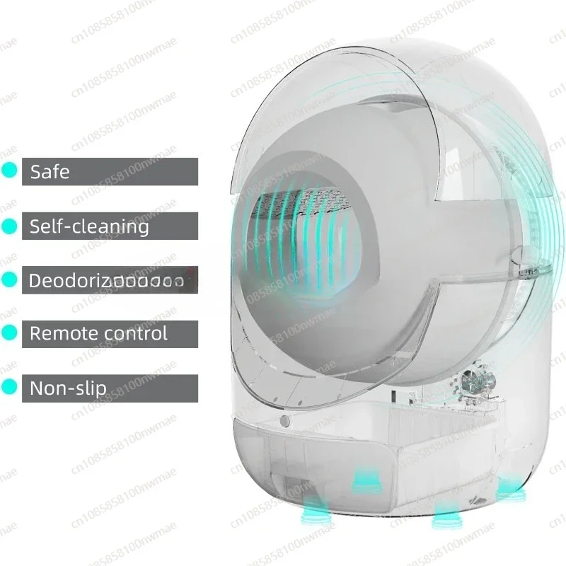 Large Self Cleaning Cat Litter Box, Pretty Automatic Cat Litter Box Robot with APP Control & Safe Alert & Smart Health Monitor