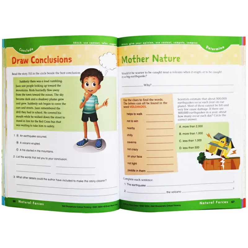 Evan-Moor Skill Sharpeners Critical Thinking, Grade 4 Workbook,aged 8 9 10 11, English book 9781629383521