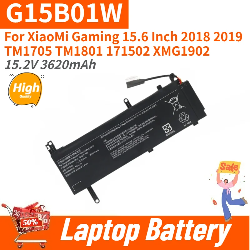 G15B01W High Quality Laptop Battery 15.2V 3620mAh for XiaoMi Gaming 15.6 Inch 2018 2019 TM1705 TM1801 171502 XMG1902 Brand New