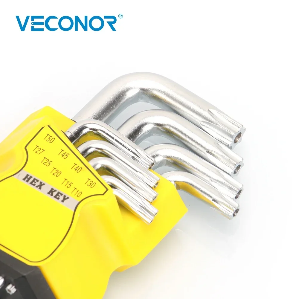 Imagem -04 - Conjunto Durável Métrica Braço Curto Torx Cromo Vanádio Chave Estrela Ferramenta Manual Chave de Fenda T10 T15 T20 T25 T27 T30 T40 T45 T50 Peças
