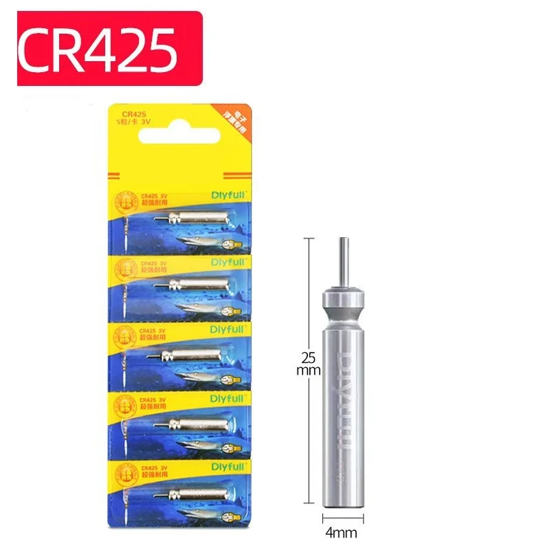5-20PCS CR425 Luminous Battery Fishing Float Night Fishing Accessories Tackles Electronic Floats Batteries