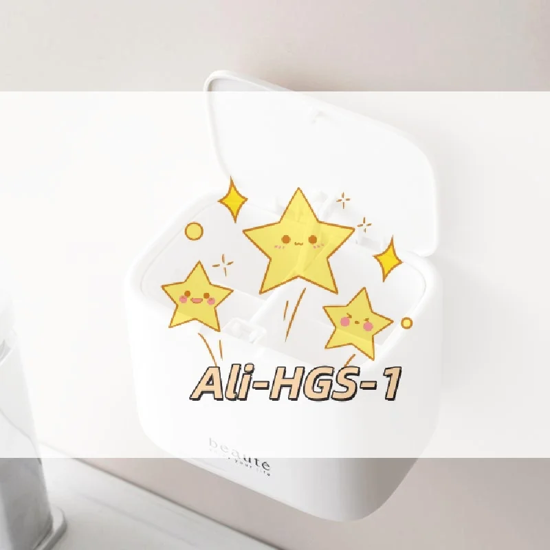 

Automatic Cotton Swab Box for Bathroom Storage Lifting Cotton Pad Organizer Dustproof Makeup Holder for Vanity Counter