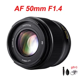 Brightin Star 50mm F1.4 Autofocus AF Lens Large Aperture Portrait Fixed Focus Lens for Fujifilm Fuji X Sony E A6400 A6600 A6300