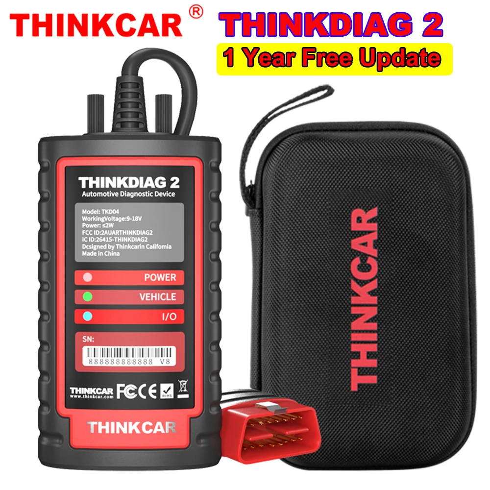 Image of THINKCAR ThinkDiag 2 ALL Software 1 Jahr kostenloses Update Auto-Diagnosegerät CAN FD ECU-Codierung Aktiver Test 16 Reset-Funktionen OBD2-Scanner