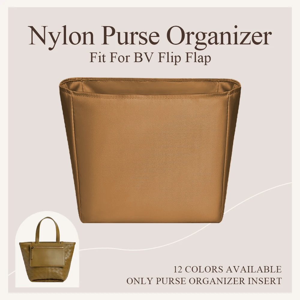 

Nylon Purse Organizer Insert Fit for BV Flip Flap Small Handbag Zipper Inner Liner Bag Cosmetics Storage Bag Inside Bag In Bag