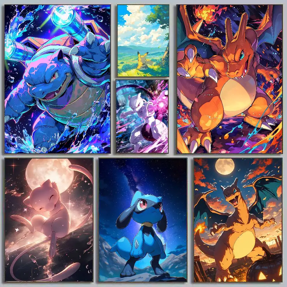 Pokemon Arcanine Anime Poster HD Canvas Wall Art Waterproof Print Painting Bedroom Living Room Home Decor Gift - view 5