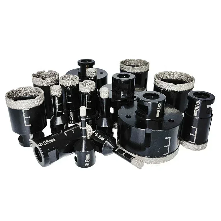 DEYI OEM M14 de 6mm, 5/8-11 6mm-130mm, azulejo, roca, granito, mármol, cerámica, hormigón, núcleo de diamante, juegos de brocas para uso, amoladora angular