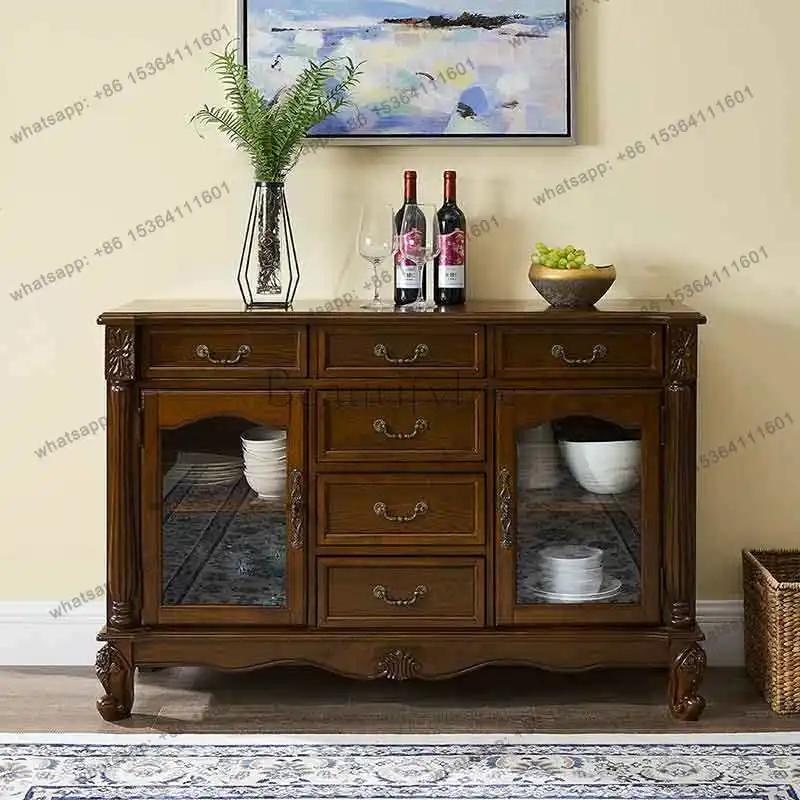 

American sideboard solid wood storage storage home entryway locker