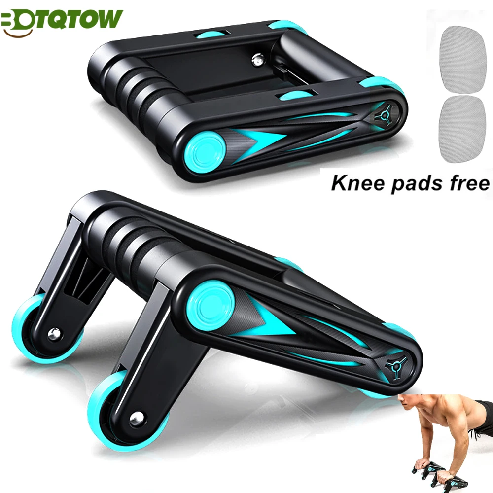 

1Set Push Up Bars Ab Roller Wheel Set - Abs Rollers, Abdominal Exercise Machine Core Strength Training Fitness Sports Equipment