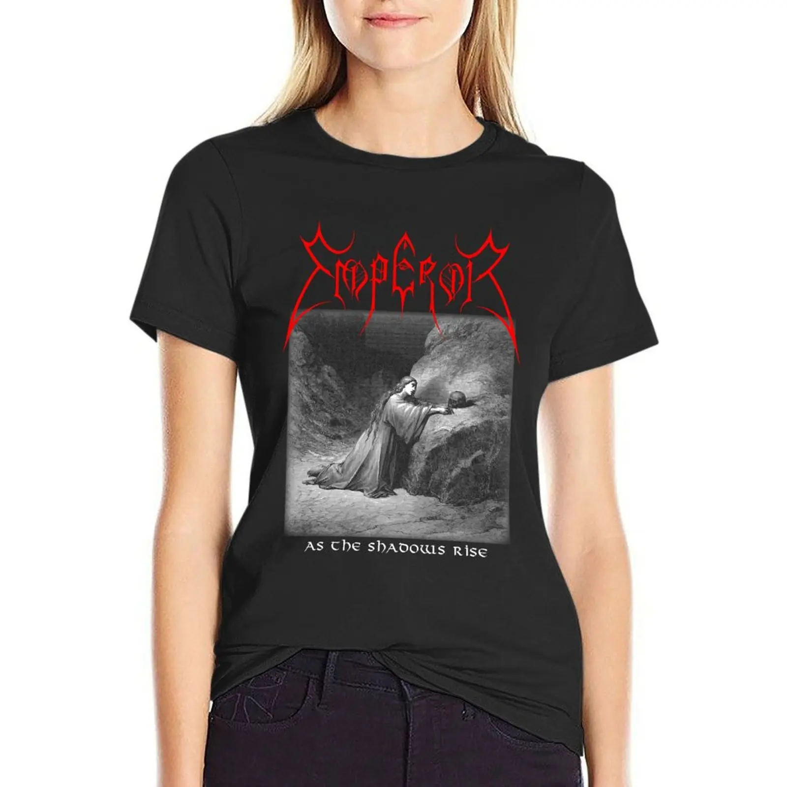 Emperor - As the Shadows Rise Classic Old School Norwegian Black Metal T-Shirt customizeds t shirts for Women loose fit