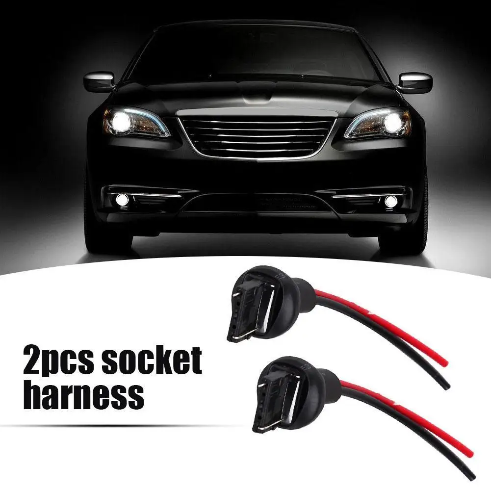 7440 T20 Car Turn Signal Light Bulb Socket Male Adapter Wire Connector 2 Pack  Male Plug with Wiring Harness