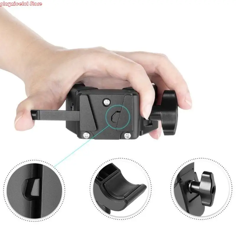 e8ba قابلة للتعديل v mount mount battery clamp clamp لمرفق آمن لأرواح ثلاثية #3