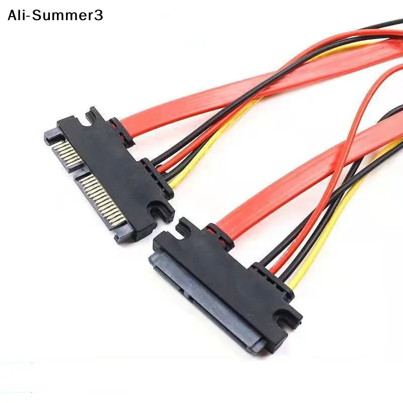 【S63】Sata 22 Pin Male To Female Extension Cable SATA 22 Pin Male To Female 7+15 Pin Sata Data Power Combo Cable Extension Cable