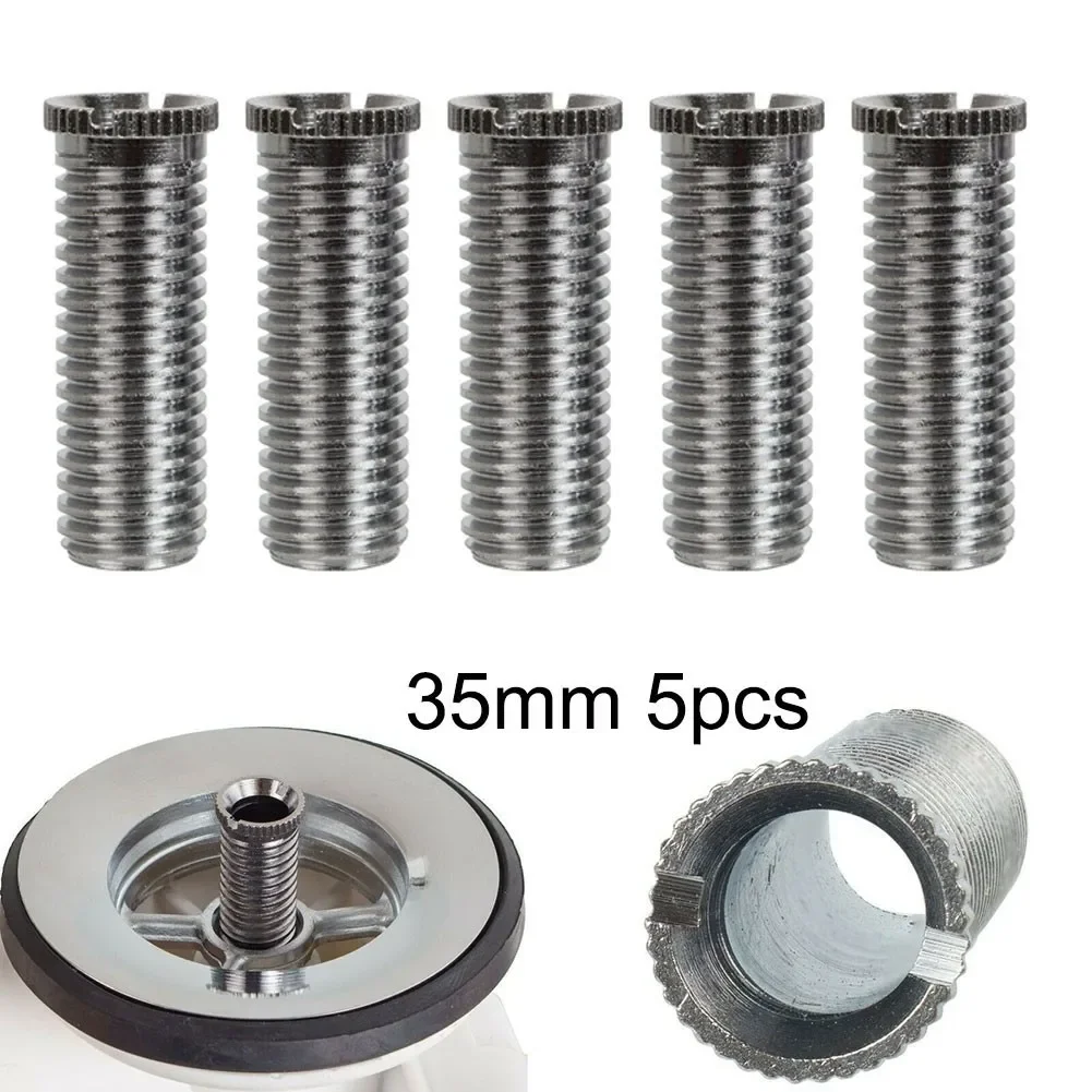 

Sink Strainer Screws Plug Screw Bolt 1/2/5pcs 35/45mm Stainless Steel Waste Threaded Screw Connector Kitchen Fixture Parts