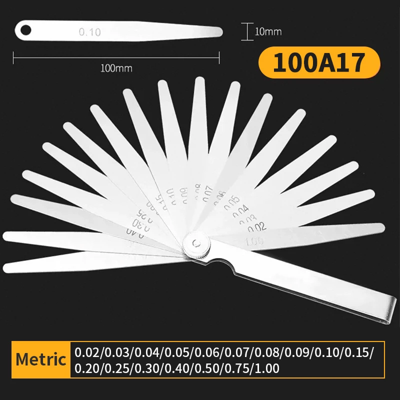 مقياس المحسس متري قياس السماكة مجموعة لقياس ورقة قياس شفرات صمامات أوراق الشجر من صمامات شرارة التوصيل أدوات قياس الفجوة #2