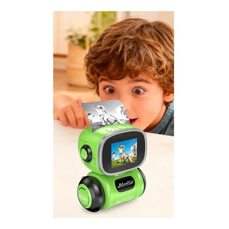 QWE-AI Intelligent Painting Robot Ai Voice Printer High-Definition Color Screen Robot Toy Can Be Given As A Gift