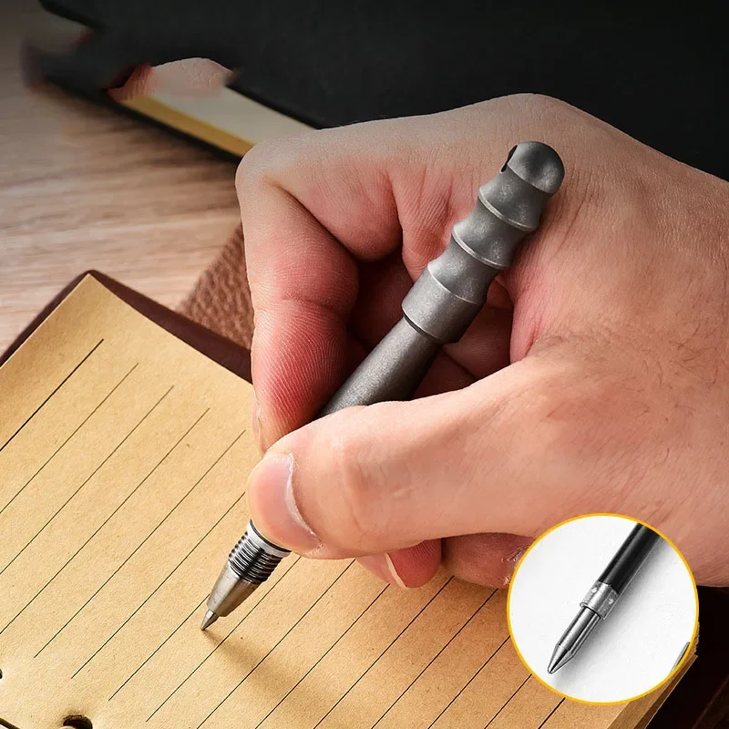 Outdoor Portable EDC Titanium Alloy Tactical Pen Mini Defense Car Emergency Window Breaker Tools