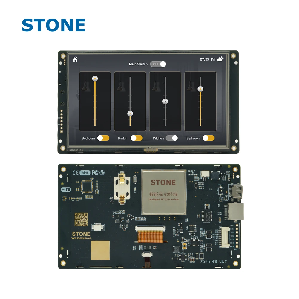 

5 Inch HMI Smart TFT LCD Display Module with Controller + Touch Screen with Sorftware + Serial Interface