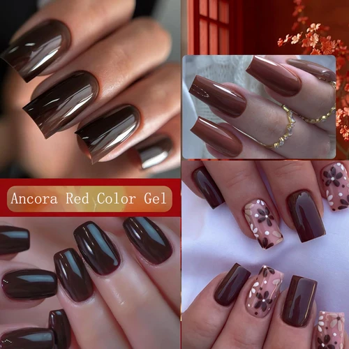 Imagen 2 del producto LILYCUTE Ancora esmalte de uñas de Gel de Color rojo 152 colores Otoño Invierno moda de larga duración estilo francés para manicura arte de uñas Gel UV