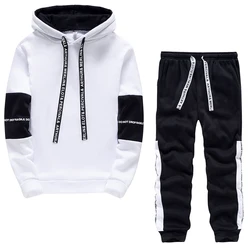 Men Tracksuit Set Autumn Winter Hoodies Sweatshirt Men's Sportswear 2 Pieces Hoodies Set Casual Pullover Hoodies Men Clothing