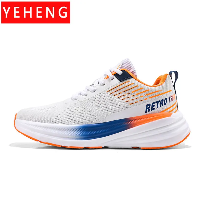 

New Trend Shoes Men Air Cushioning Running Shoes for Men Indoor Gym Sneakers Mesh Breathable Sport Shoes Tick Sole Walking Shoes