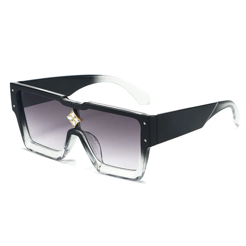 Lunettes de soleil carrées de luxe en diamant pour hommes et femmes, lunettes de soleil de marque de créateur glamour, classiques, unisexes, protection UV400