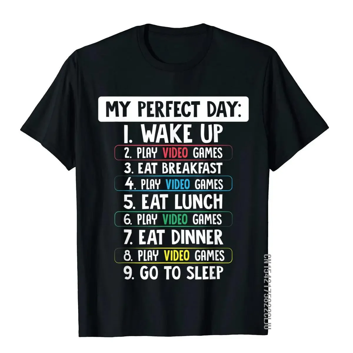 Funny Gamer TShirt Perfect Day Holiday Gift For Gaming Kids Printing Cotton Man Tops Shirts Japan Style Coupons T Shirt