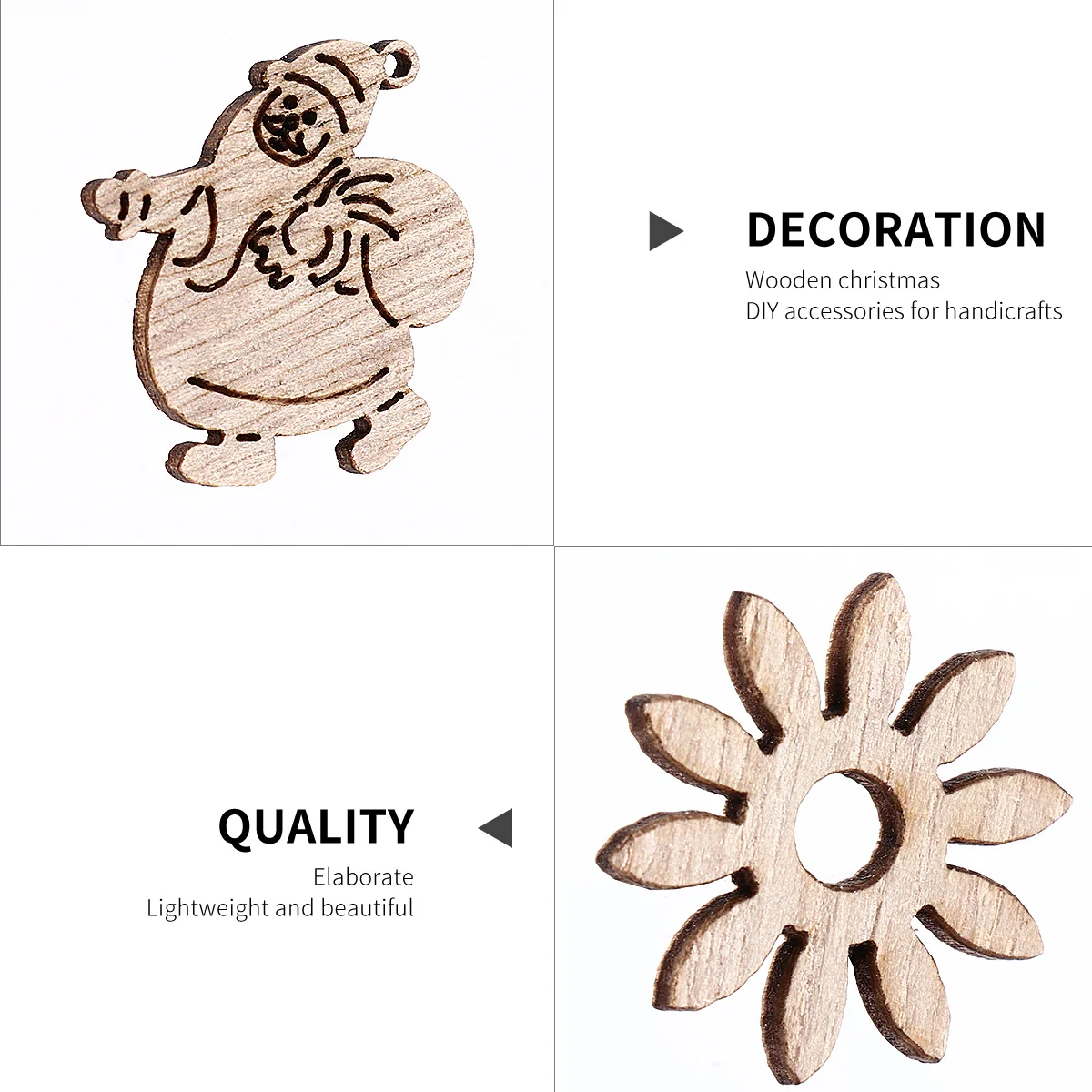 

400 шт. рождественские украшения, деревянные вырезы, незавершенные ремесленные украшения для рисования своими руками, украшение для дома, праздника, рождественской елки