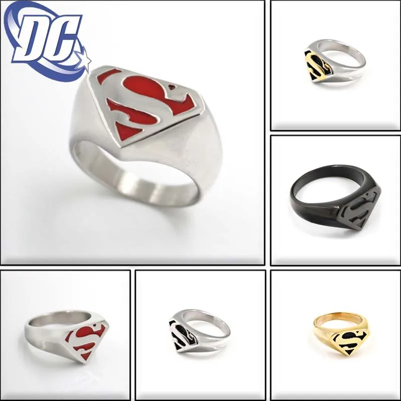 DC Comics Superman Alloy Multifunctional Ring for Geometric Waterproof Men and Women Jewelry Rings Christmas Birthday Gifts New