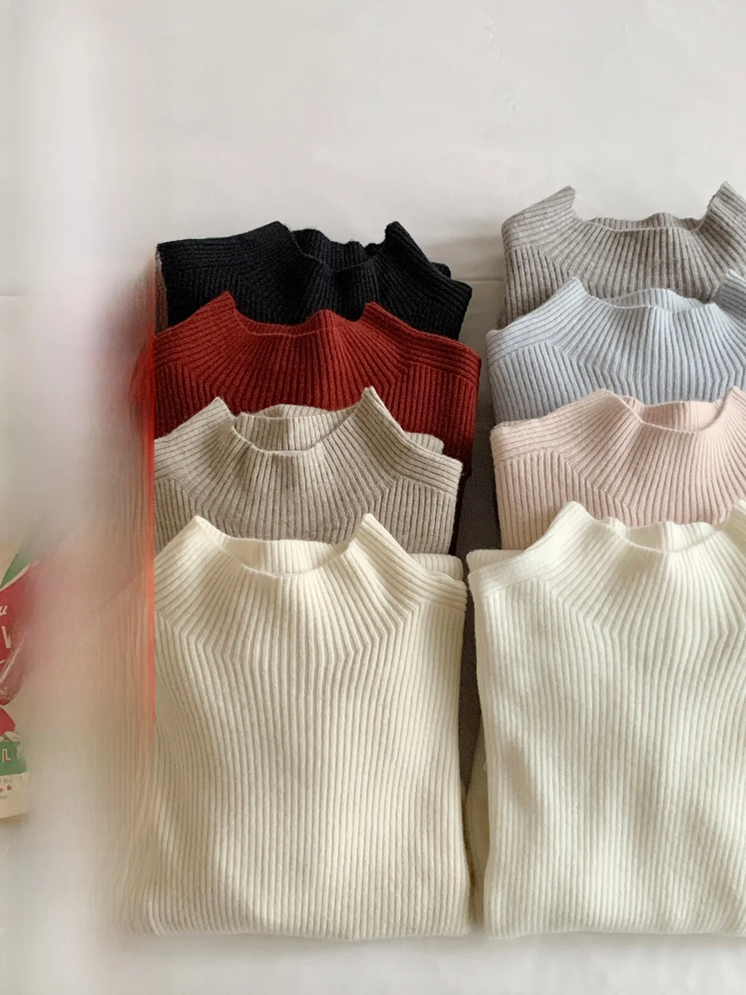 

Warmth Knitted One-Piece Fce f-High Collar Sl Women's Sweater Autumn 2025 New Sle Commute Sle Straight Cut