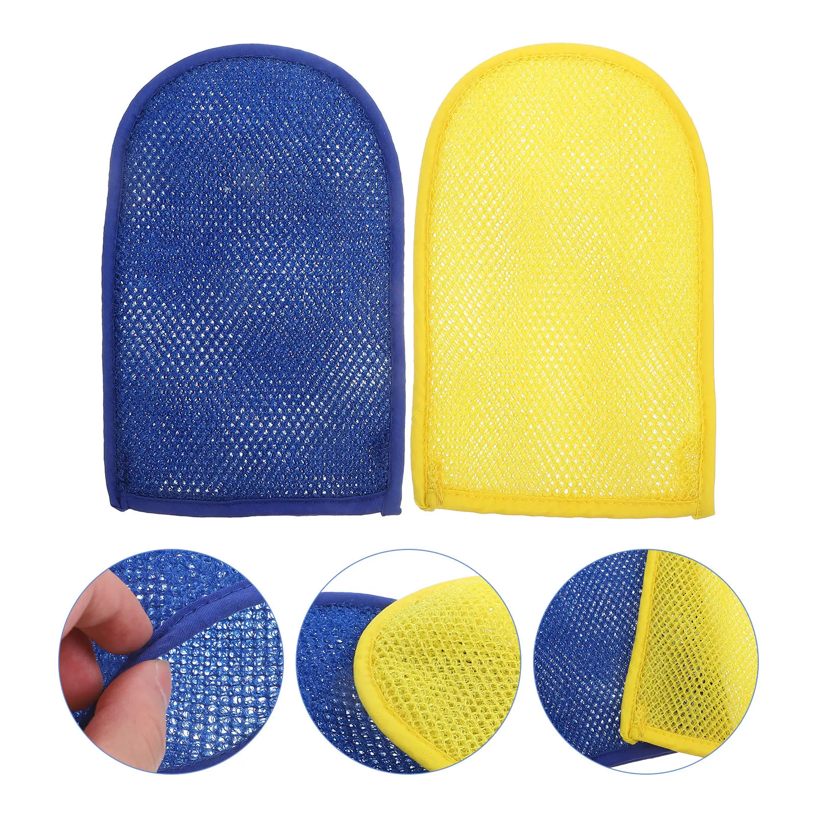 2 قطعة قفازات التقشير للاستحمام منظف الجسم حمام قفاز عميق نظيف التقشير الظهر الرقبة الكتفين قدم الرعاية #1