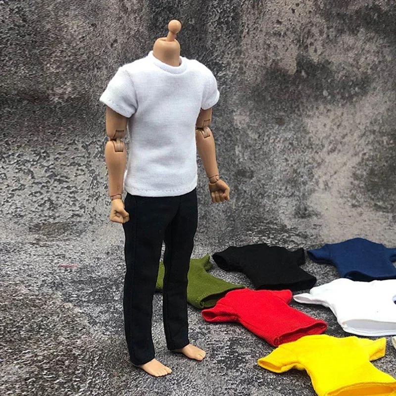 1/12 Scale Male Soldier T-shirt Vest Underwaist Clothes for 6in Action Figure Doll Accessories Toy