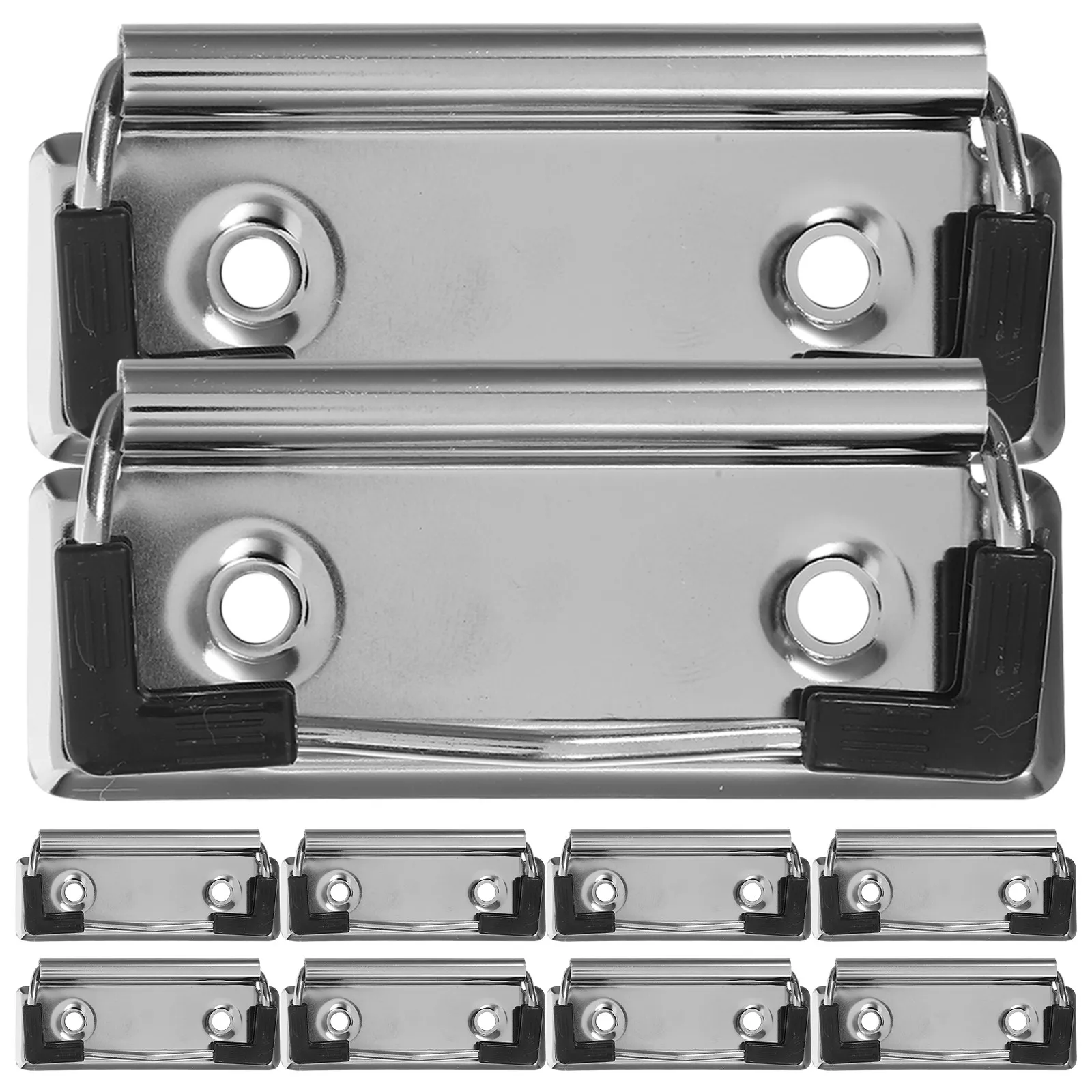 

10Pcs Metal Clipboard Clips Heavy Duty Document Holder for Office School Study Notice Board File Clamps Writing Board Mountable