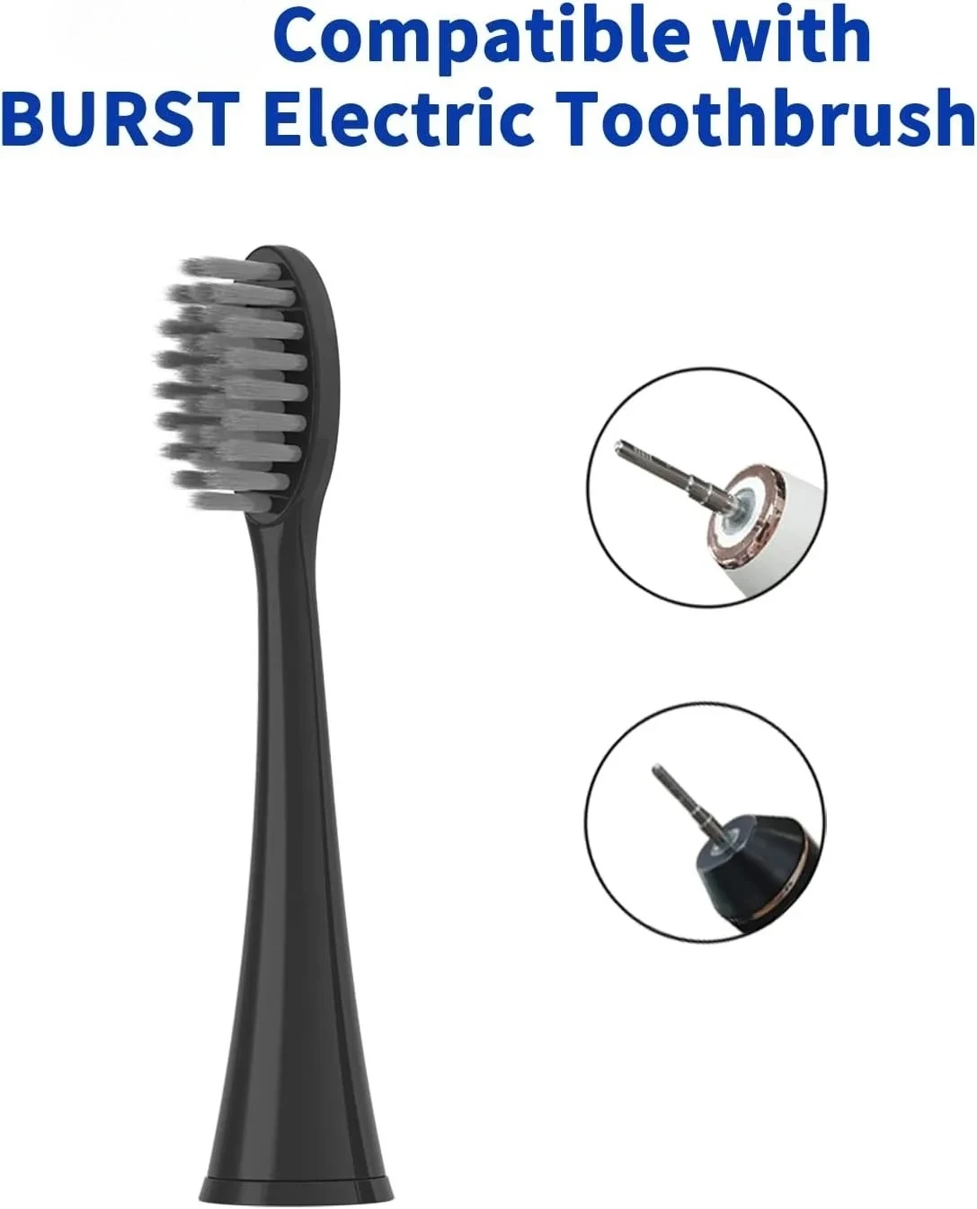 10pcs Replacement Toothbrush Heads Compatible with Burst Adult Electric Toothbrush for Seago S9 S1 S6 S8 S21 S26 S28 SG540 SG860