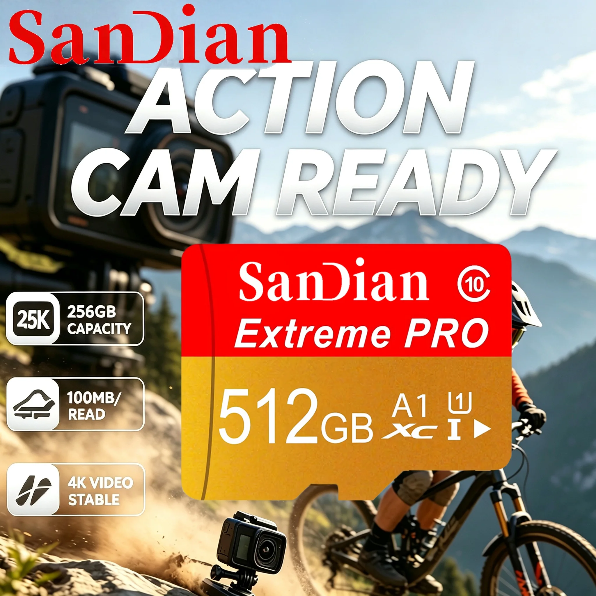 Data Safe Micro TF SD Card 512GB 64GB 256GB Memory Card SD Cards TF Cards Anti-Magnetic for GoPro/GPS/Dashcam/Baby Monitor